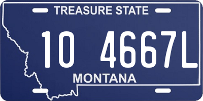 MT license plate 104667L