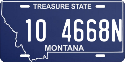 MT license plate 104668N