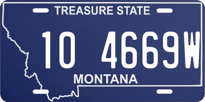 MT license plate 104669W