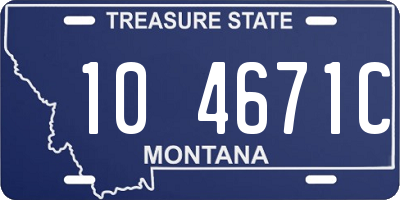 MT license plate 104671C