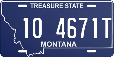 MT license plate 104671T