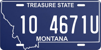 MT license plate 104671U