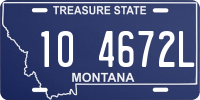 MT license plate 104672L