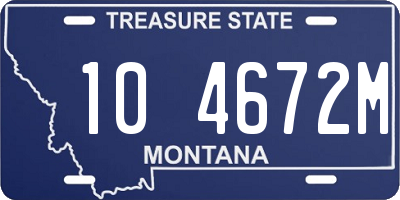 MT license plate 104672M