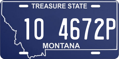 MT license plate 104672P