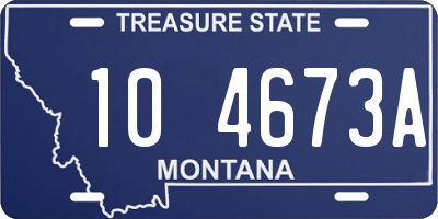 MT license plate 104673A