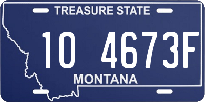 MT license plate 104673F
