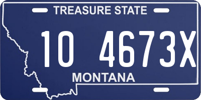 MT license plate 104673X