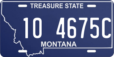 MT license plate 104675C