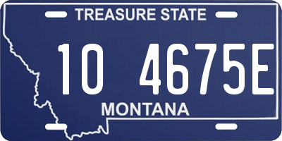 MT license plate 104675E