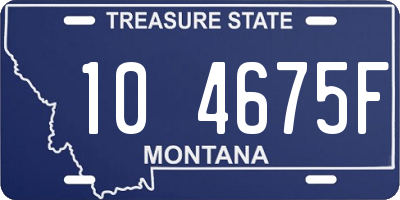 MT license plate 104675F