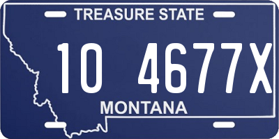 MT license plate 104677X