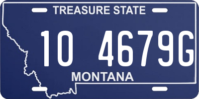 MT license plate 104679G