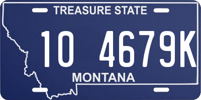 MT license plate 104679K