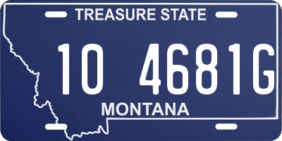 MT license plate 104681G