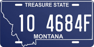 MT license plate 104684F