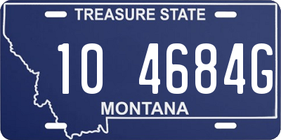 MT license plate 104684G