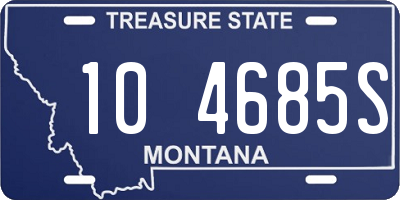 MT license plate 104685S