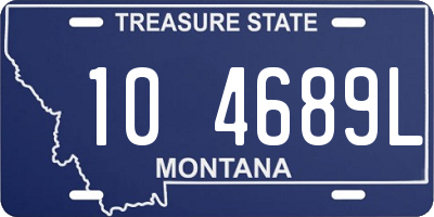 MT license plate 104689L