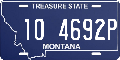 MT license plate 104692P