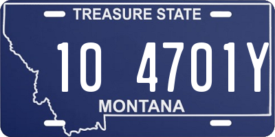 MT license plate 104701Y