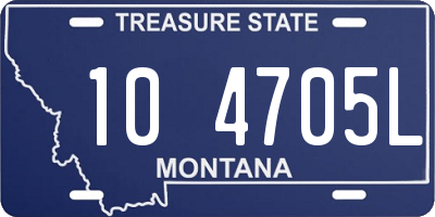 MT license plate 104705L