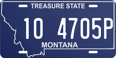 MT license plate 104705P