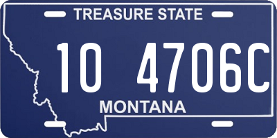 MT license plate 104706C