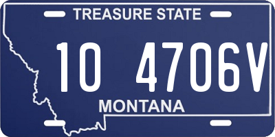 MT license plate 104706V