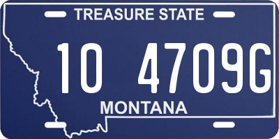 MT license plate 104709G