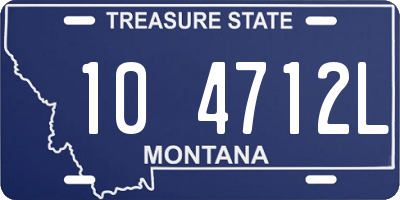 MT license plate 104712L