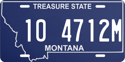 MT license plate 104712M