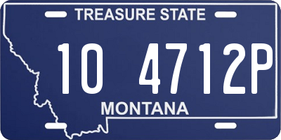 MT license plate 104712P