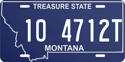 MT license plate 104712T