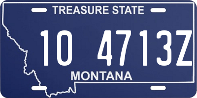 MT license plate 104713Z