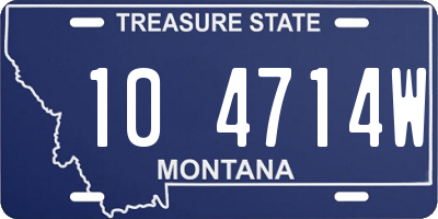 MT license plate 104714W