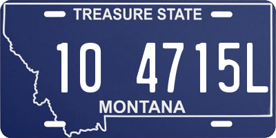 MT license plate 104715L