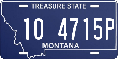 MT license plate 104715P