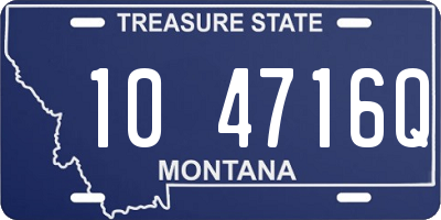 MT license plate 104716Q