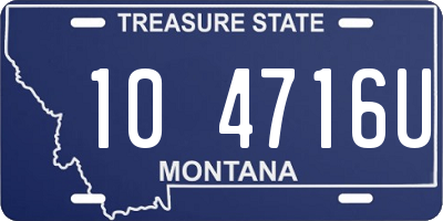 MT license plate 104716U