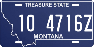 MT license plate 104716Z