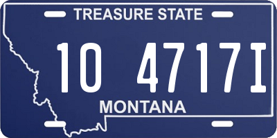 MT license plate 104717I