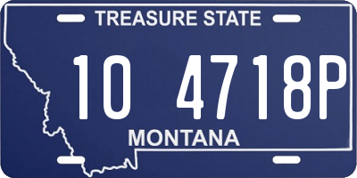 MT license plate 104718P