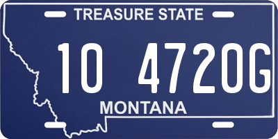 MT license plate 104720G