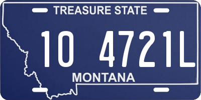 MT license plate 104721L