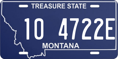 MT license plate 104722E