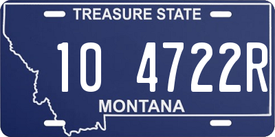 MT license plate 104722R