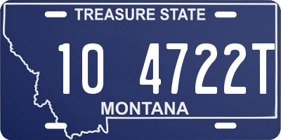 MT license plate 104722T