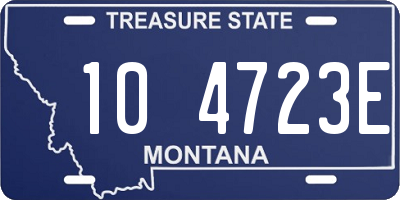 MT license plate 104723E