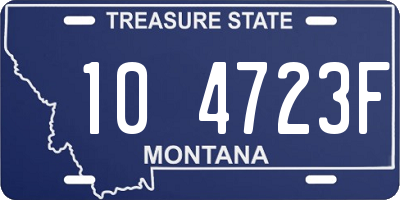 MT license plate 104723F